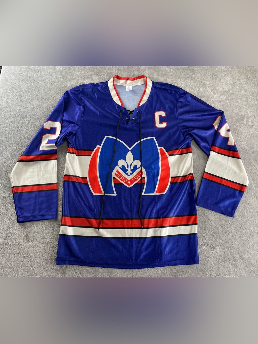 Montreal Voyageurs #24 Hollander Replica Hockey Jersey Heated Rivalry Blue L